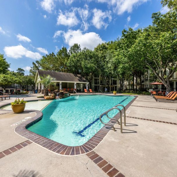 the pool at The  Pines on Spring Rain